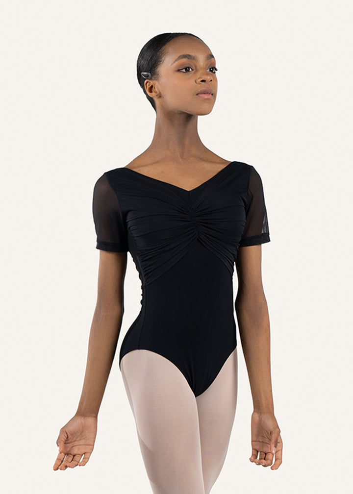 Siera Mesh Cap Sleeve Leotard
