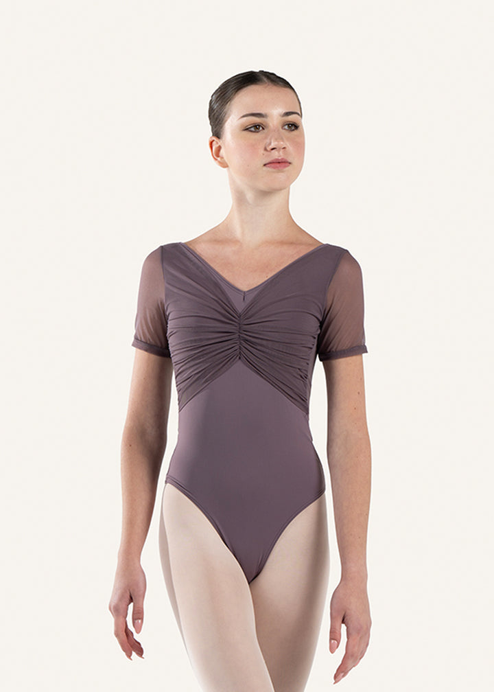 Siera Mesh Cap Sleeve Leotard