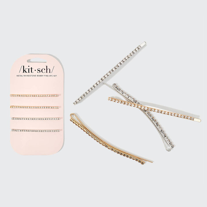 Metal Rhinestone Bobby Pins