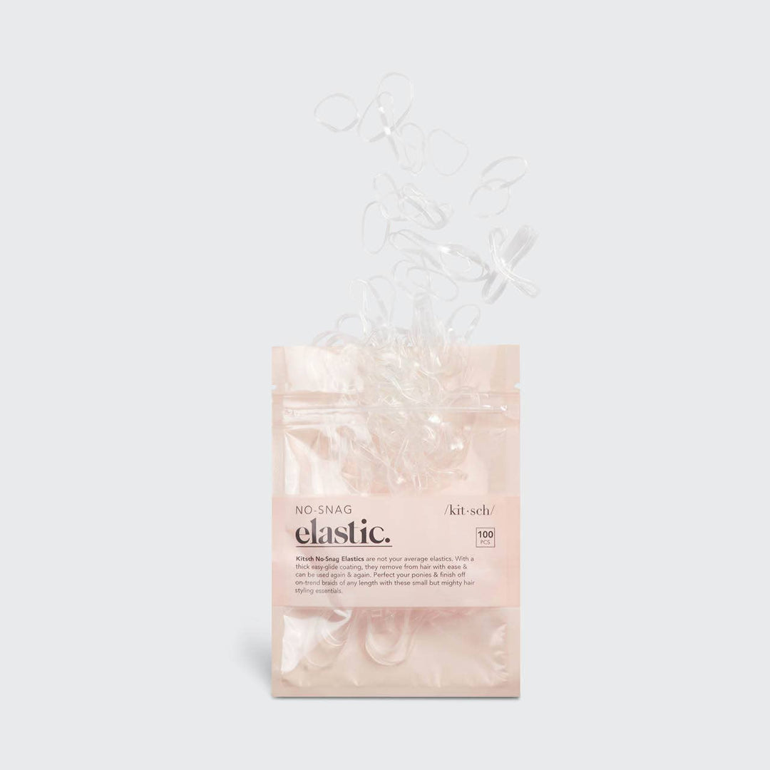 Clear No-Snag Elastic 100 pc