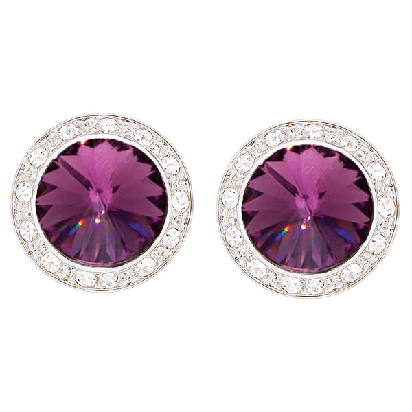 Amethyst Clip Performance Earrings 17mm