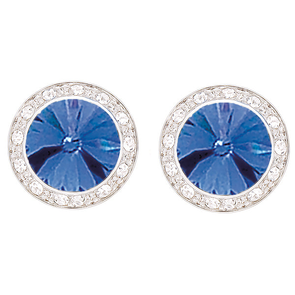 Blue Stone Pierced Performance Earrings 17mm