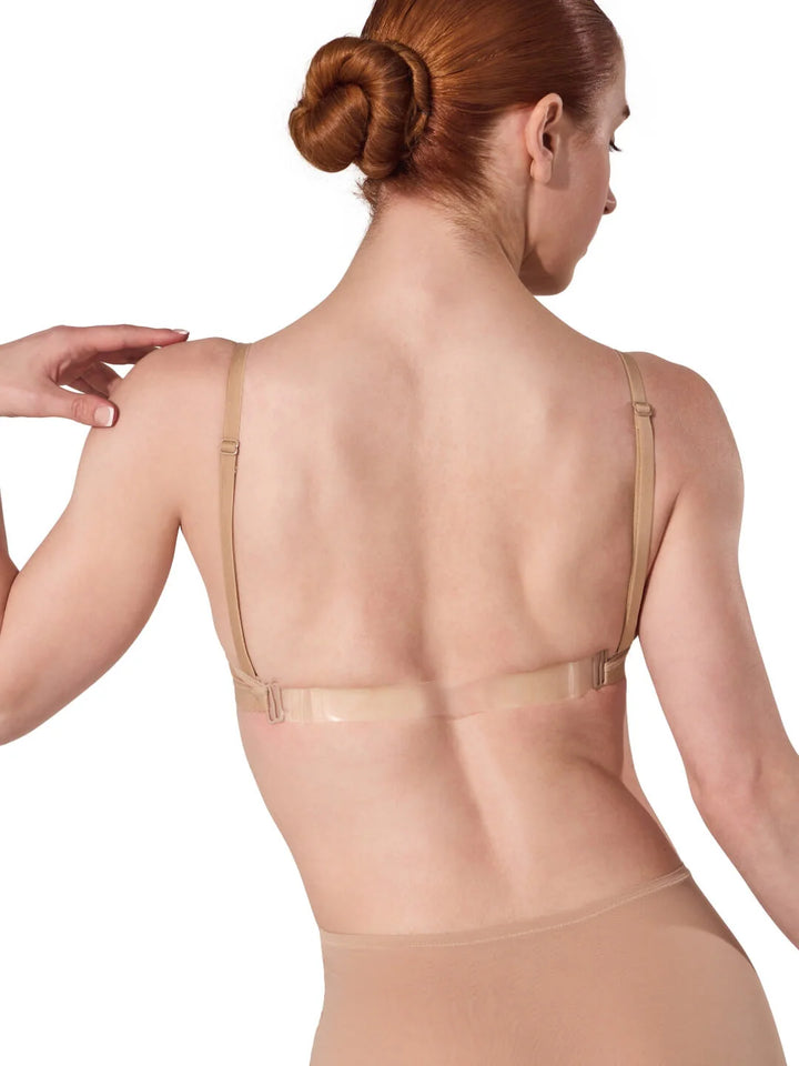 Deep Neck Clear Back Bra
