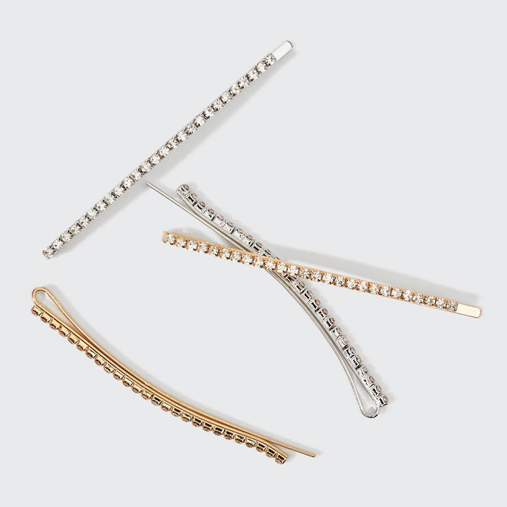 Metal Rhinestone Bobby Pins