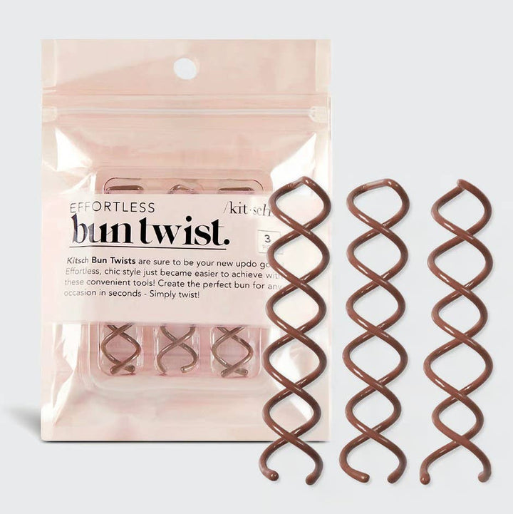 Brown Bun Twist 3pc