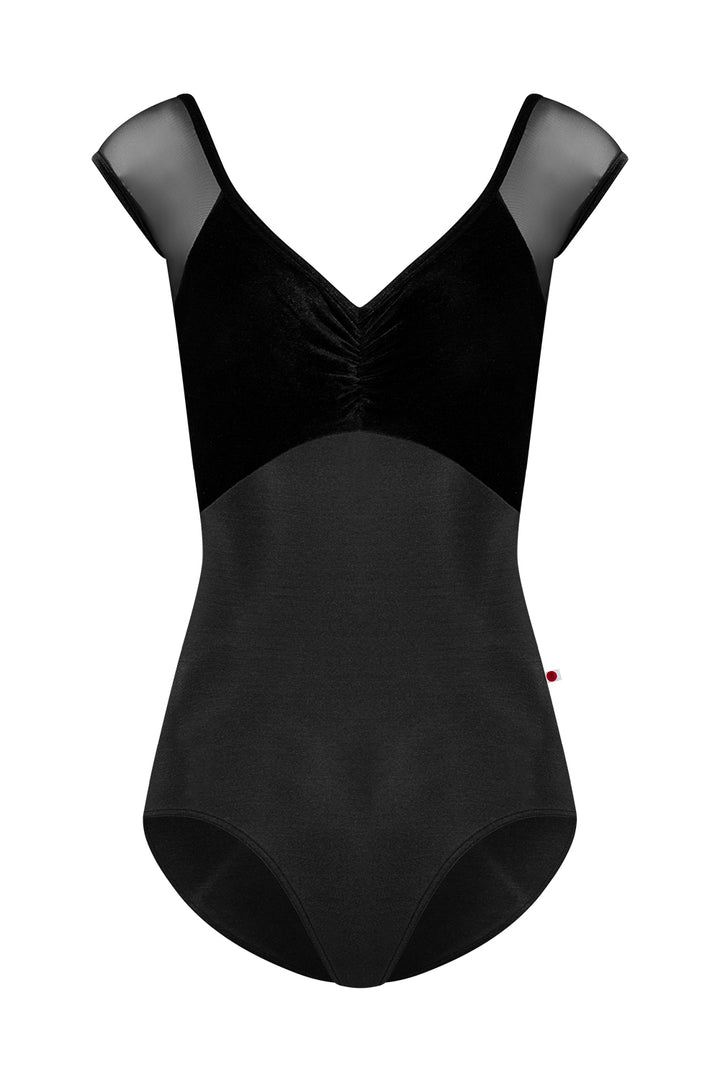 "Elli Mesh" Cap Sleeve Leotard