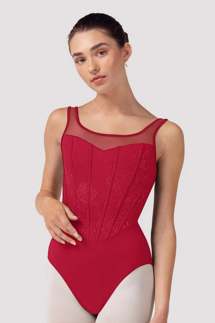 Isabella Floral Scoop Back Leotard