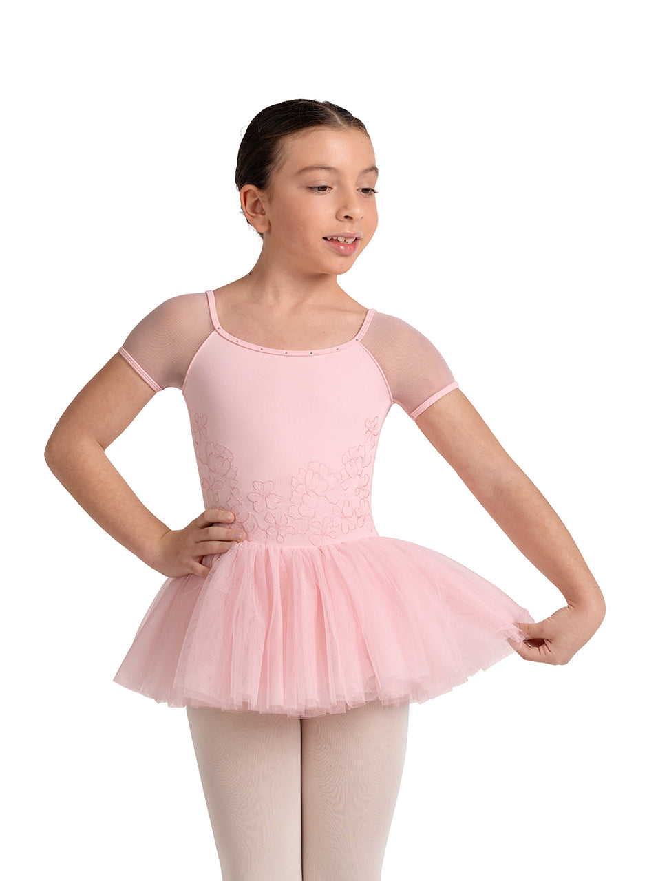 Girls Lucy Cap Sleeve Tutu Leotard