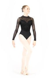 Snowflake Long Sleeve Lace Leotard