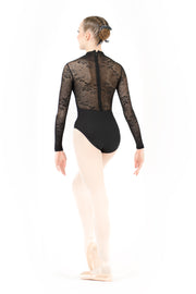 Snowflake Long Sleeve Lace Leotard