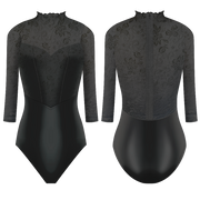 Snowflake Long Sleeve Lace Leotard