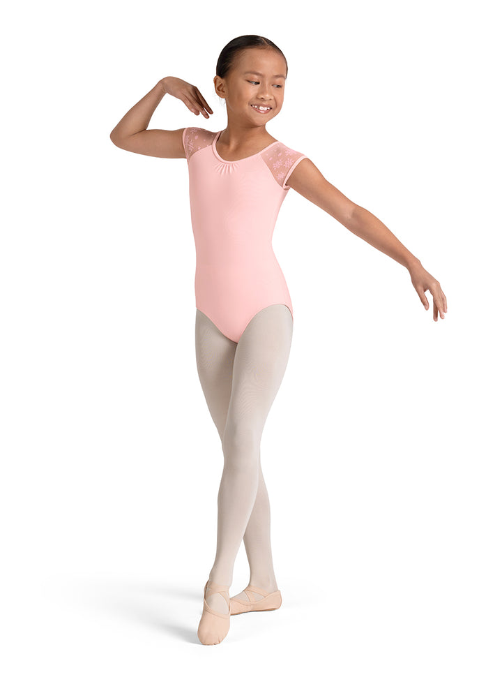 Girls Mirella Kaleidoscope Cap Sleeve Leotard