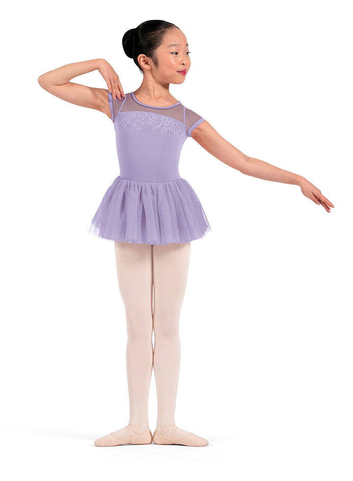 Girls Mirella Cap Sleeve Tutu Leotard