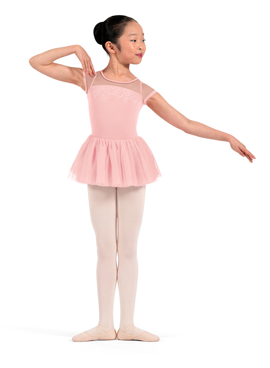 Girls Mirella Cap Sleeve Tutu Leotard