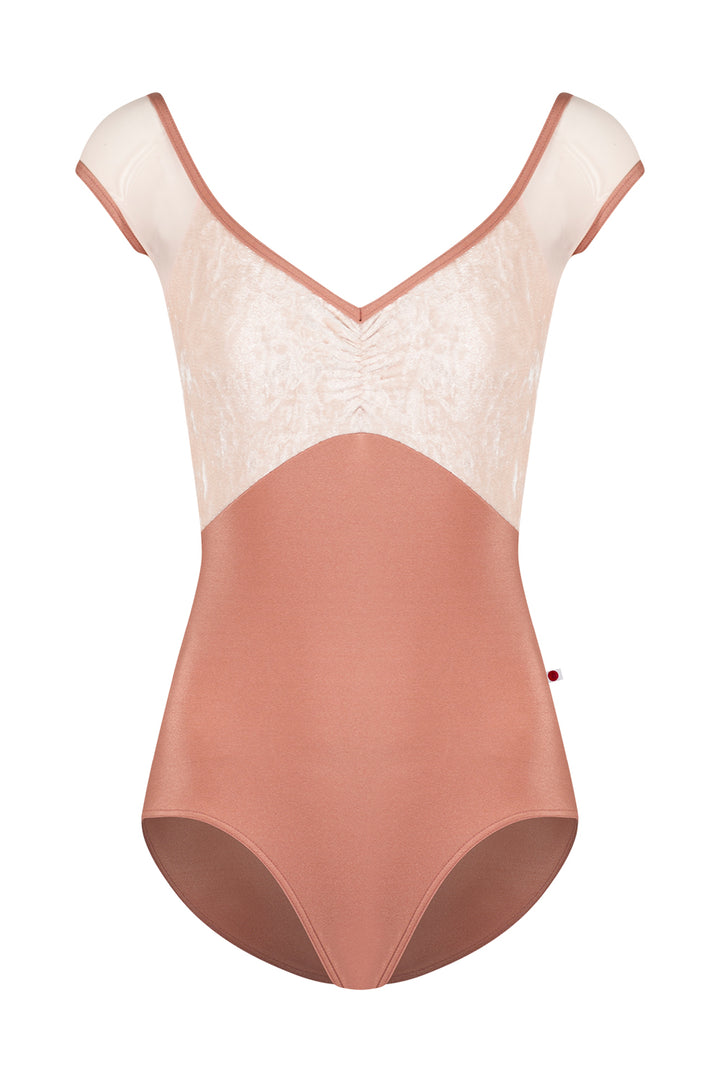 "Elli Mesh" Cap Sleeve Leotard