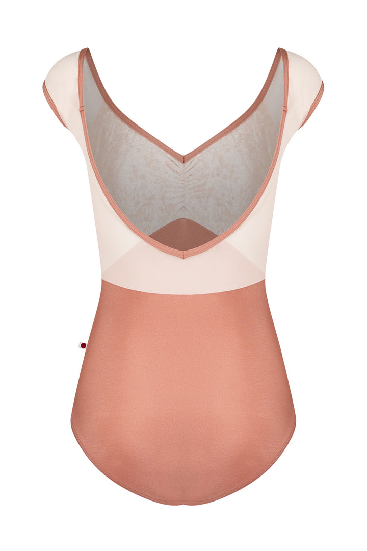 "Elli Mesh" Cap Sleeve Leotard