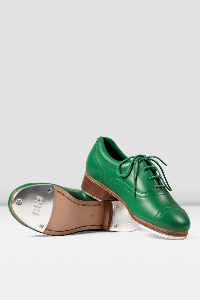 Ladies Jason Samuels Smith Smooth Leather Tap Shoes in Emerald