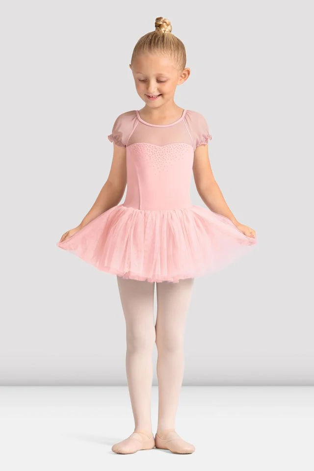 Girls Mirella Celestia Short Sleeve Printed Tutu Dress