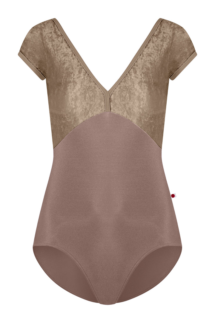 "Alicia Mesh" Short Sleeve Leotard