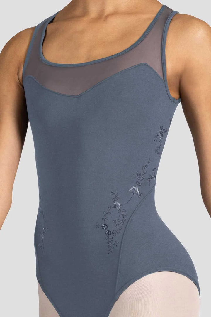 Ladies Azalea Floral Mesh Back Leotard