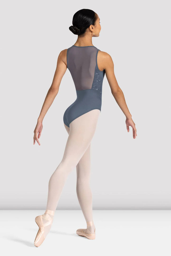 Ladies Azalea Floral Mesh Back Leotard