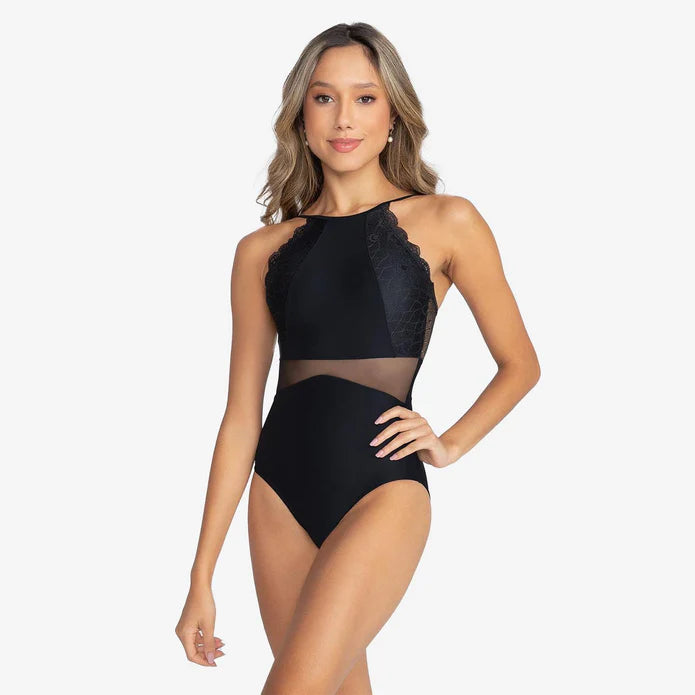 BY54 Adult High Neck Leotard