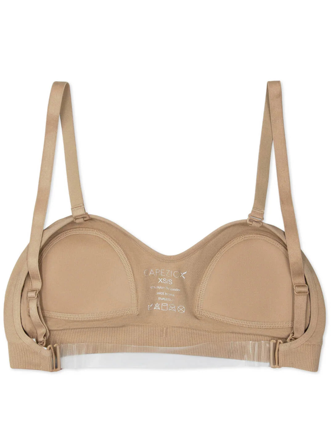 Seamless Clear Back Sweetheart Bandeau Bra