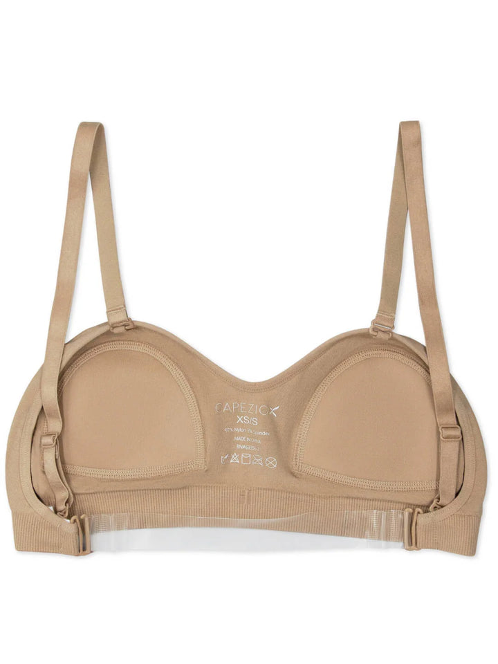 Seamless Clear Back Sweetheart Bandeau Bra