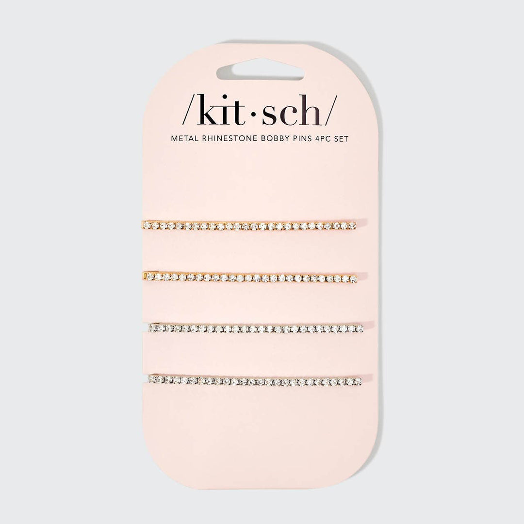 Metal Rhinestone Bobby Pins