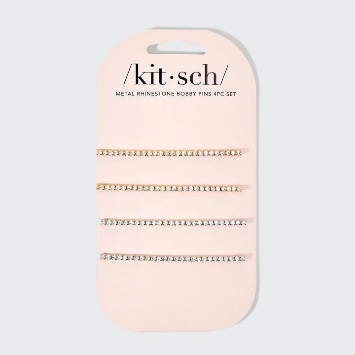 Metal Rhinestone Bobby Pins