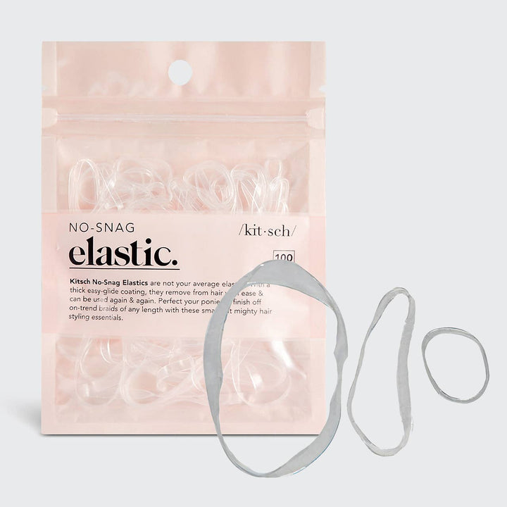 Clear No-Snag Elastic 100 pc