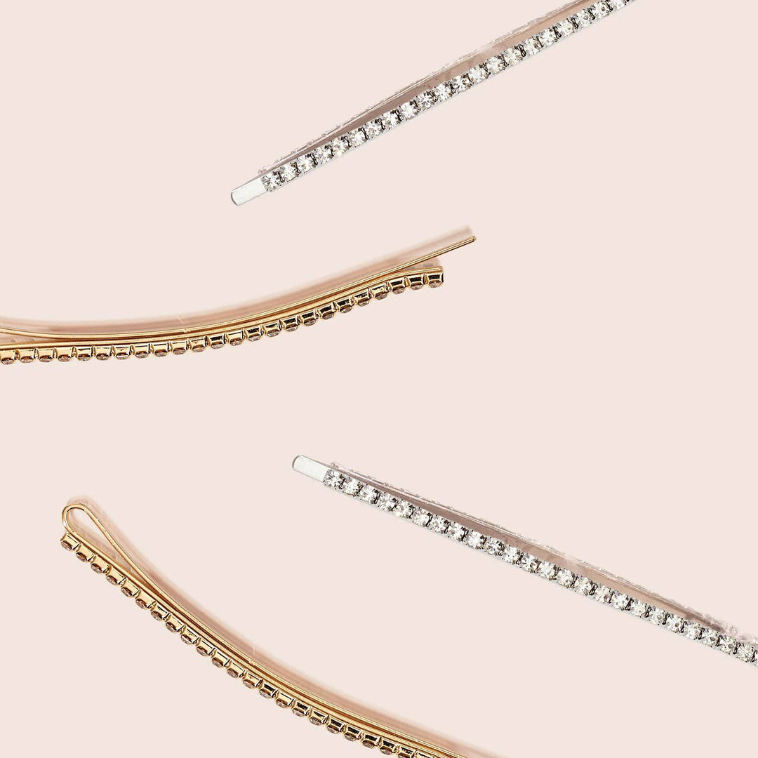 Metal Rhinestone Bobby Pins