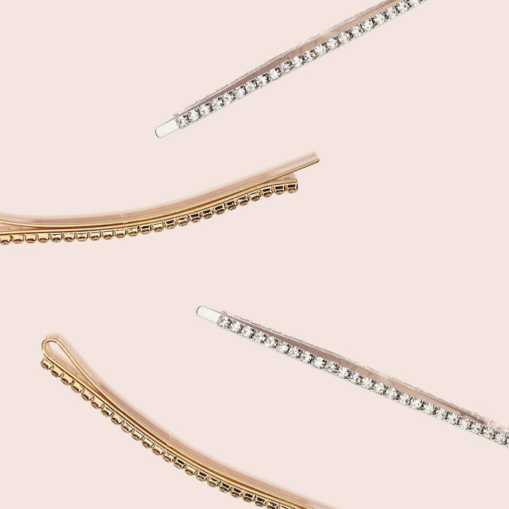 Metal Rhinestone Bobby Pins