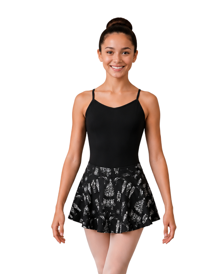 Girl Nutcracker Ballerina Print Skirt - 26410C