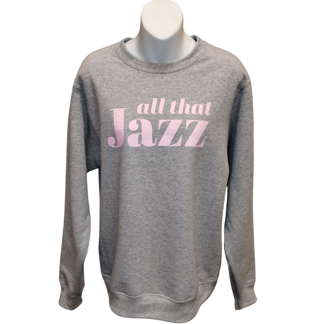 All That Jazz Crew Sweatshirt in Heather Gray
