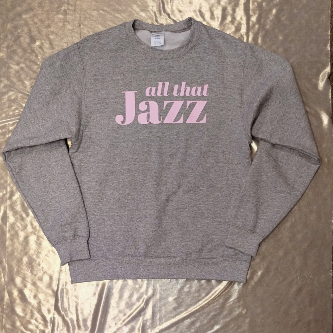 All That Jazz Crew Sweatshirt in Heather Gray