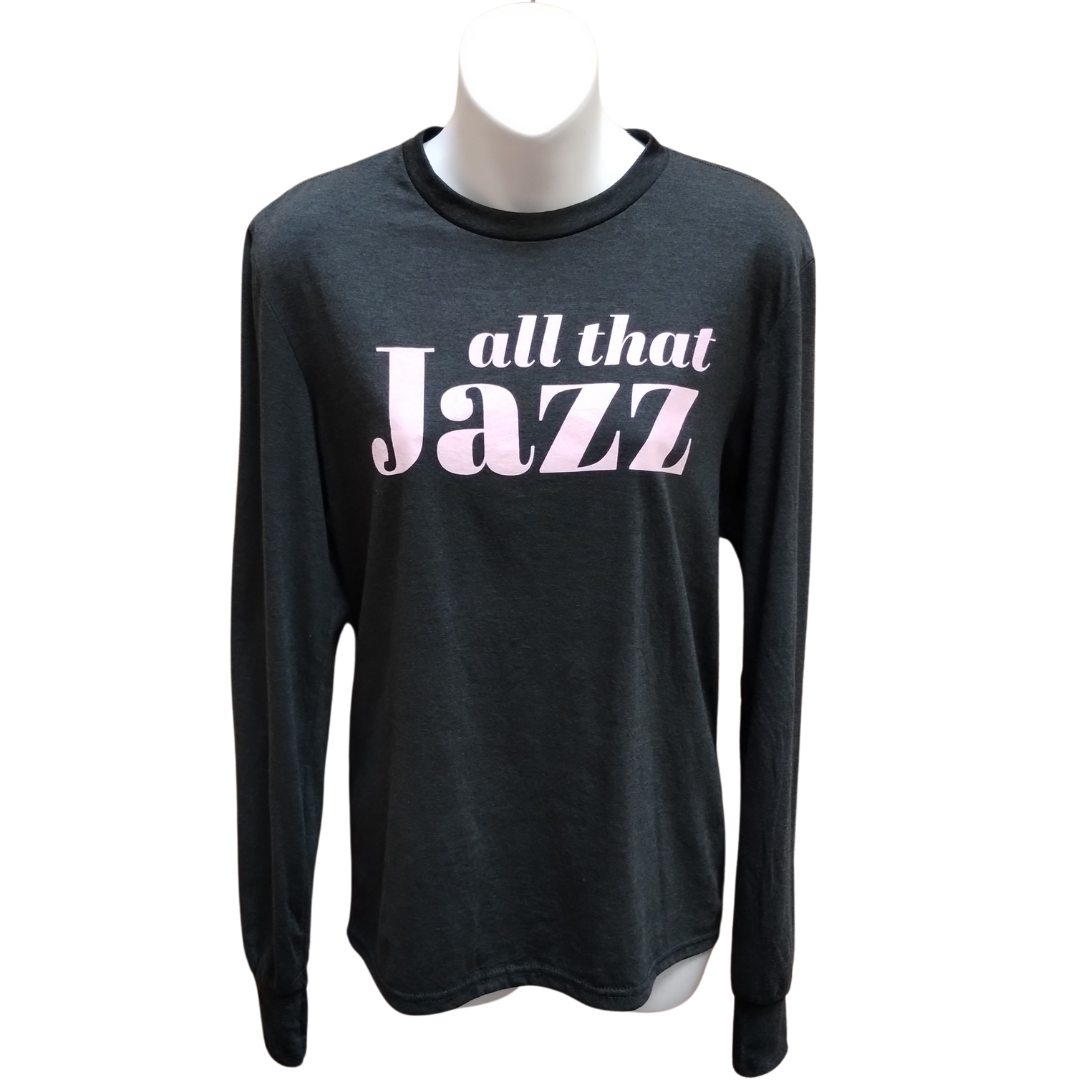 All That Jazz Long Sleeve Tee in Black Frost